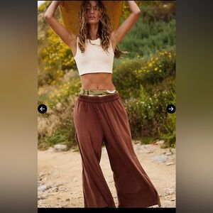 Free people hot shot slit wide leg pants